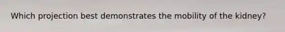 Which projection best demonstrates the mobility of the kidney?