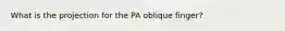 What is the projection for the PA oblique finger?