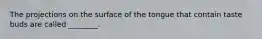 The projections on the surface of the tongue that contain taste buds are called ________.