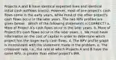 Projects A and B have identical expected lives and identical initial cash outflows (costs). However, most of one project's cash flows come in the early years, while most of the other project's cash flows occur in the later years. The two NPV profiles are given below: ​ ​ Which of the following statements is CORRECT? a. ​More of Project A's cash flows occur in the later years. b. ​More of Project B's cash flows occur in the later years. c. ​We must have information on the cost of capital in order to determine which project has the larger early cash flows. d. ​The NPV profile graph is inconsistent with the statement made in the problem. e. The crossover rate, i.e., the rate at which Projects A and B have the same NPV, is greater than either project's IRR.