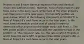 Projects A and B have identical expected lives and identical initial cash outflows (costs). However, most of one project's cash flows come in the early years, while most of the other project's cash flows occur in the later years. The two NPV profiles are given below: Which of the following statements is CORRECT? a. More of Project B's cash flows occur in the later years. b. We must have information on the cost of capital in order to determine which project has the larger early cash flows. c. The NPV profile graph is inconsistent with the statement made in the problem. d. The crossover rate, i.e., the rate at which Projects A and B have the same NPV, is greater than either project's IRR. e. More of Project A's cash flows occur in the later years.