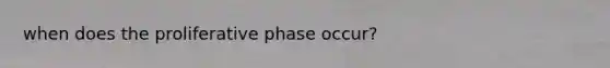 when does the proliferative phase occur?