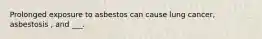 Prolonged exposure to asbestos can cause lung cancer, asbestosis , and ___.