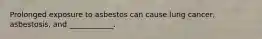 Prolonged exposure to asbestos can cause lung cancer, asbestosis, and ____________.
