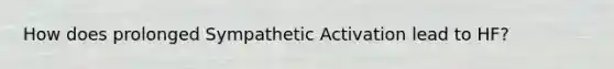 How does prolonged Sympathetic Activation lead to HF?