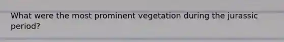 What were the most prominent vegetation during the jurassic period?