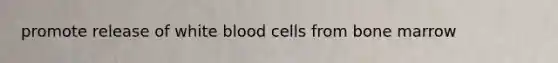 promote release of white blood cells from bone marrow