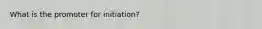 What is the promoter for initiation?