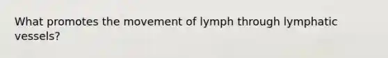 What promotes the movement of lymph through lymphatic vessels?