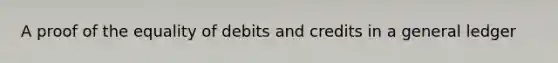 A proof of the equality of debits and credits in a general ledger