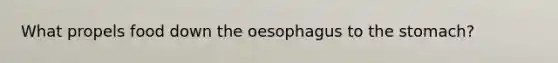 What propels food down the oesophagus to the stomach?