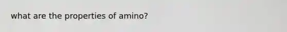 what are the properties of amino?