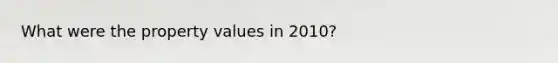 What were the property values in 2010?