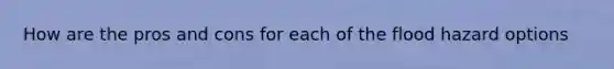 How are the pros and cons for each of the flood hazard options