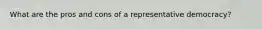 What are the pros and cons of a representative democracy?