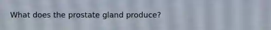 What does the prostate gland produce?