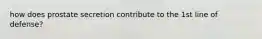 how does prostate secretion contribute to the 1st line of defense?