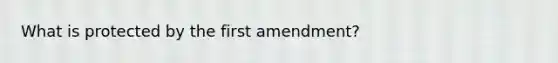 What is protected by the first amendment?