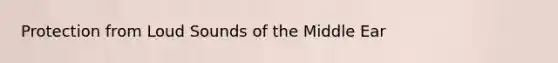 Protection from Loud Sounds of the Middle Ear