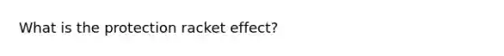 What is the protection racket effect?