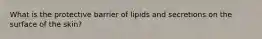 What is the protective barrier of lipids and secretions on the surface of the skin?