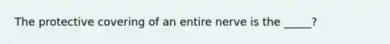 The protective covering of an entire nerve is the _____?