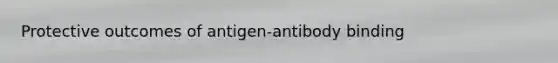 Protective outcomes of antigen-antibody binding