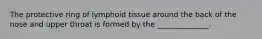 The protective ring of lymphoid tissue around the back of the nose and upper throat is formed by the ______________.