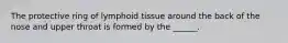 The protective ring of lymphoid tissue around the back of the nose and upper throat is formed by the ______.