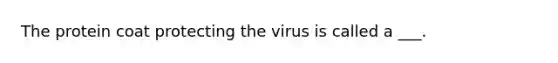 The protein coat protecting the virus is called a ___.