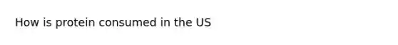 How is protein consumed in the US