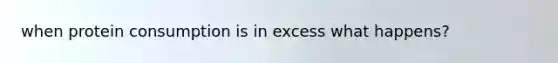 when protein consumption is in excess what happens?