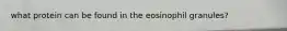 what protein can be found in the eosinophil granules?