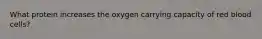 What protein increases the oxygen carrying capacity of red blood cells?