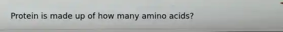 Protein is made up of how many amino acids?