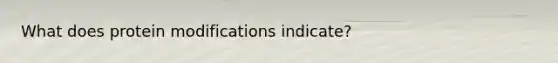 What does protein modifications indicate?