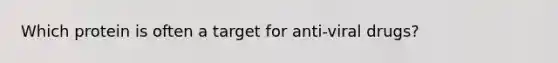 Which protein is often a target for anti-viral drugs?