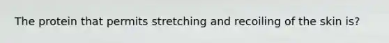 The protein that permits stretching and recoiling of the skin is?
