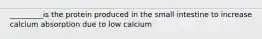 _________is the protein produced in the small intestine to increase calcium absorption due to low calcium