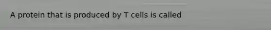 A protein that is produced by T cells is called