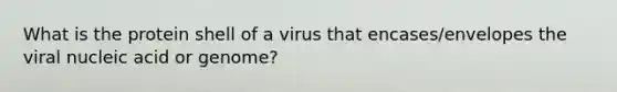 What is the protein shell of a virus that encases/envelopes the viral nucleic acid or genome?