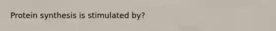 Protein synthesis is stimulated by?