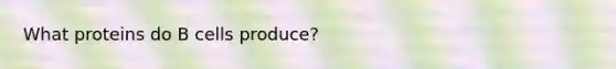 What proteins do B cells produce?