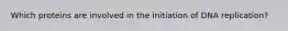 Which proteins are involved in the initiation of DNA replication?