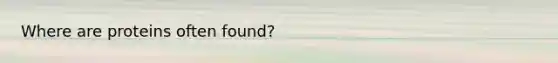 Where are proteins often found?