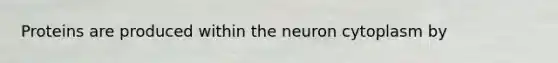 Proteins are produced within the neuron cytoplasm by