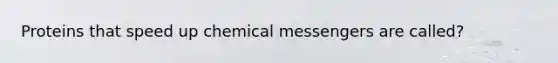 Proteins that speed up chemical messengers are called?