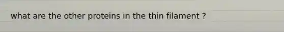 what are the other proteins in the thin filament ?