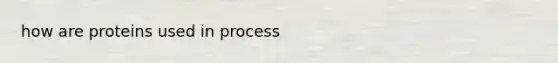 how are proteins used in process