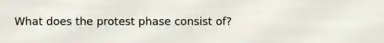 What does the protest phase consist of?